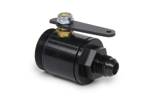 Shutoff Valve - Fuel Shutoff - In-Line - 1-13/16-16 in Male Inlet - 10 AN Male Outlet - Aluminum - Black Anodized - MPD Fuel Filter - Each