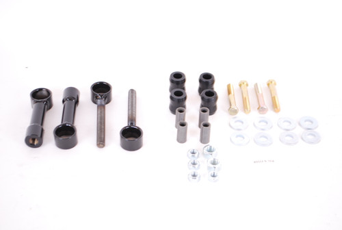 End Link - 6 to 8 in Adjustable - Straight - Bolts / Nuts / Rubber Bushings / Sleeves / Washers - Steel - Natural - Various Applications - Kit