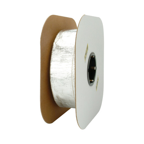 Hose and Wire Sleeve - Heat Sheath - 1-1/4 in ID - 50 ft - Aluminum / Fiberglass - Silver - Each Hose and Wire Sleeve - Heat Sheath - 1-1/4 in ID - 50 ft - Aluminum / Fiberglass - Silver - Each