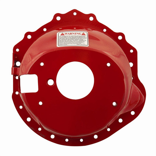 Bellhousing - Block Plate - Hardware Included - SFI 6.1 - Steel - Red Powder Coat - Muncie / Saginaw / T10 / Tremec TKO - Chevy V6 / V8 - Kit
