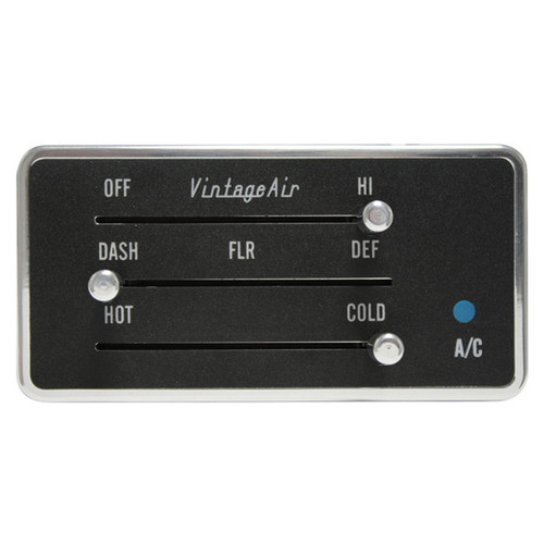 Climate Control Panel - Gen IV ProLine - 3 Lever - Horizontal - 4.30 x 2.17 in Rectangle - In Dash - Aluminum - Black Anodized - Each