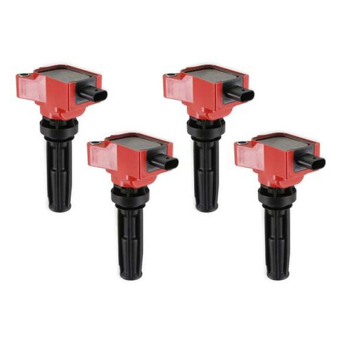 Ignition Coil Pack - Coil-On-Plug - Red - Ford EcoBoost 4-Cylinder - Set of 4