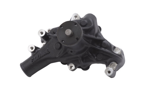 Water Pump - Mechanical - Victor Series - 5/8 in Pilot - Long Design - Aluminum - Black Powder Coat - Small Block Chevy - Each