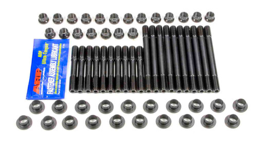 Cylinder Head Stud Kit - 12 Point Nuts - Chromoly - Black Oxide - Undercut - Small Block Ford - Kit
