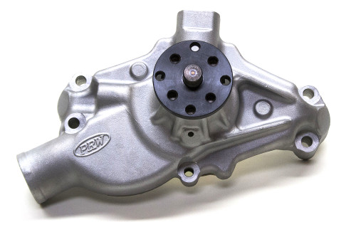 Water Pump - Mechanical - High Performance - Short - 5/8 in Pilot - Reverse Rotation - Aluminum - Natural - Small Block Chevy - Each