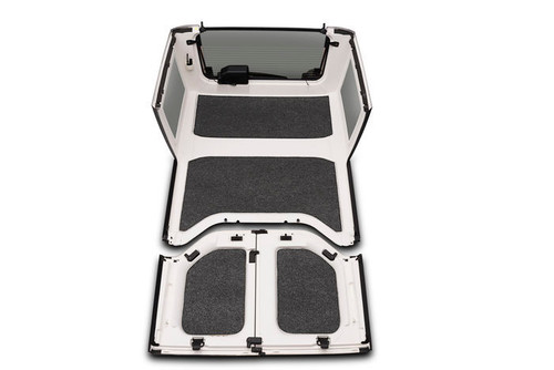 Sound Barrier Kit - Sound Deadening Headliner - Pre-Cut - Self Adhesive Backing - Black - 4-Door - Jeep Wrangler JK 2007-10 - Kit