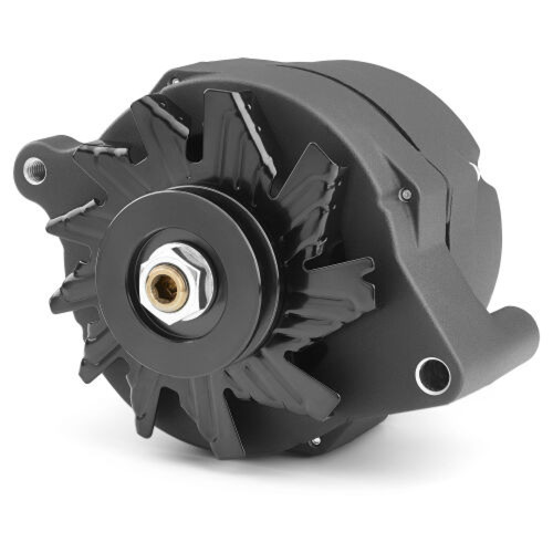 Alternator - 10SI - 100 amps - 12V - 1-Wire - Single V-Belt Pulley - Aluminum Case - Black Powder Coat - Ford - Each
