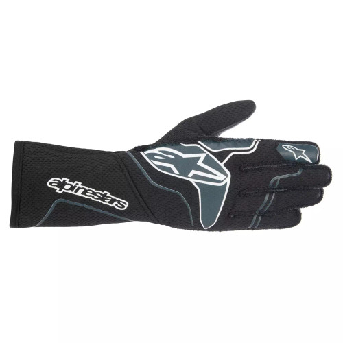 Driving Gloves - Tech 1-ZX - SFI 3.3/5 - FIA Approved - 2 Layer - Fire Retardant Fabric - Elastic Cuff - Black / Gray - Medium - Pair
