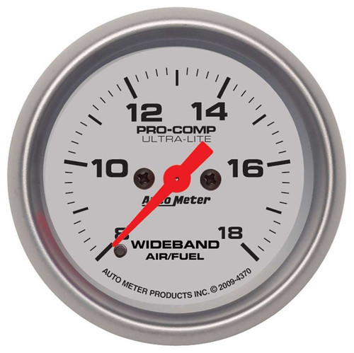 Air-Fuel Ratio Gauge - Ultra-Lite - Wideband - 8:1-18:1 AFR - Electric - Digital - 2-1/16 in OD - Silver Face - Each