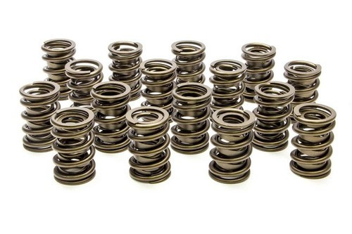 Valve Spring - Hot Rod Series - Dual Spring / Damper - 492 lb/in Spring Rate - 1.130 in Coil Bind - 1.540 in OD - Set of 16