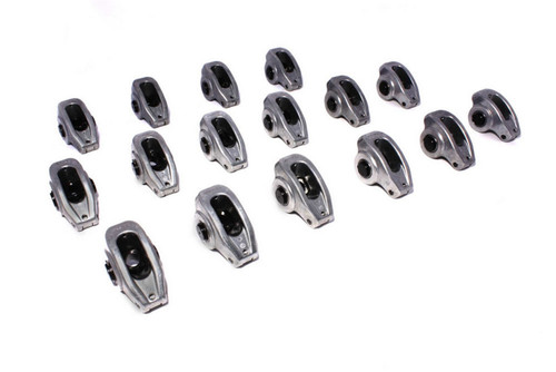 Rocker Arm - High Energy Die Cast - 7/16 in Stud Mount - 1.60 Ratio - Full Roller - Aluminum - Small Block Chevy - Set of 16