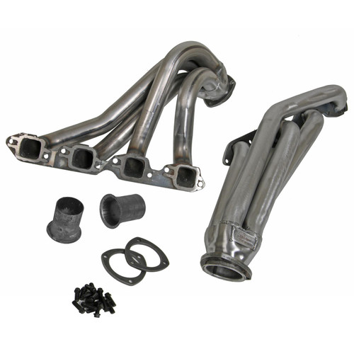 Headers - Mid-Length - 1-1/2 in Primary - 2-1/2 in Collector - Steel - Natural - Small Block Chevy - Chevy Vega 1971-81 - Pair