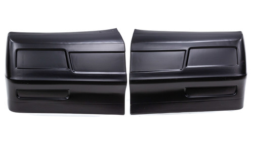 Nose - 2-Piece Complete - Plastic - Black - Chevy Monte Carlo 1988 - Street Stock - Kit