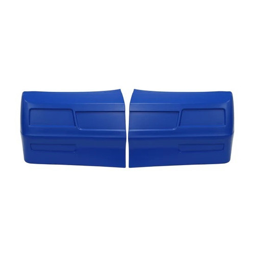 Nose - 2-Piece Complete - Plastic - Chevron Blue - Chevy Monte Carlo 1988 - Street Stock - Kit