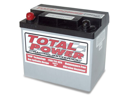 Battery - Racing - AGM - 12V - 600 Cranking amps - Threaded Terminals - 7.75 in L x 6.875 in H x 5.25 in W - Each