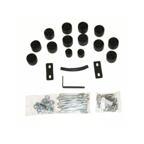 Body Lift - 2 in Lift - Front Bumper Brackets - Hardware Included - Nylon / Steel - Black / Zinc Oxide - Gas - Ford Fullsize Truck 1992-97 - Kit