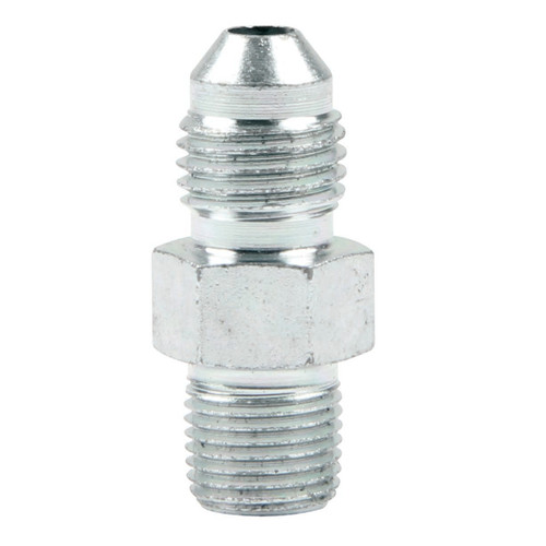 Fitting - Adapter - Straight - 4 AN Male to 1/8 in NPT Male - Steel - Zinc Oxide - Set of 50