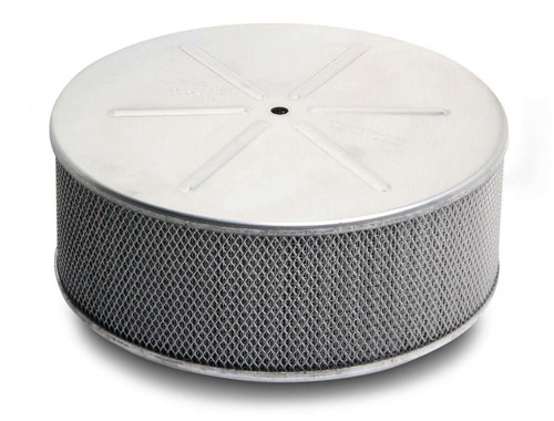 Flame Arrestor - 8 in Round - 3-3/4 in Tall - 5-1/8 in Carb Flange - Aluminum - Natural - Marine - Kit