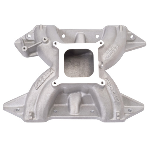 Intake Manifold - Torker II 440 - Square Bore - Single Plane - Aluminum - Natural - Mopar RB-Series - Each