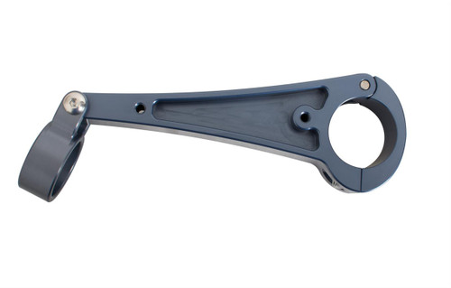Steering Column Bracket - Adjustable - Clamp-On - 1-3/4 in Diameter Tube - 1-1/2 in Steering Shafts - Aluminum - Black Anodized - Each