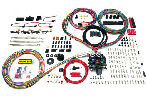Car Wiring Harness - Pro Series - Customizable - 23 Circuit - Grommet Firewall Pass-Through - In Dash Key - GM - Kit