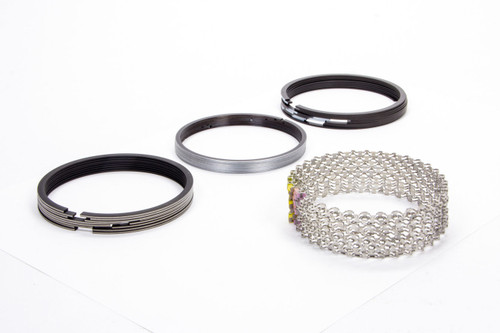 Piston Rings - Premium Race Series - 4.000 in Bore - File Fit - 1/16 x 1/16 x 3/16 in Thick - Standard Tension - Ductile Iron - Plasma Moly - 8-Cylinder - Kit