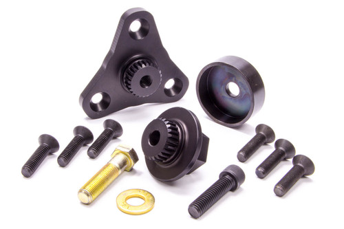Crank Spline Drive - 3-Bolt - Aluminum - Black Anodized - ATI Balancer / MSD Crank Trigger - Big Block Chevy - Each