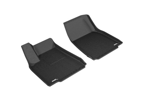 Floor Liner - Kagu - Front - Plastic - Black / Textured - Tesla X 2016-21 - Pair