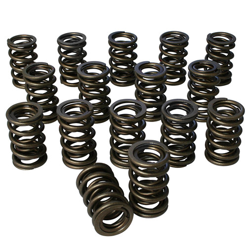 Valve Spring - Dual Spring - 413 lb/in Spring Rate - 1.100 in Coil Bind - 1.500 in OD - Set of 16