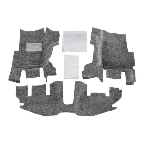 Bed Mat - BedRug Jeep Floor Liner - Hook and Loop Fastener - Heat Shields Included - Composite - Black - Front - Jeep Wrangler TJ 1997-2006 - Kit