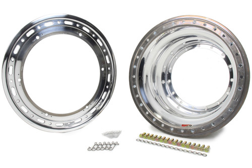 Wheel Shell - Outer - 15 x 10.25 in - Beadlock - Aluminum - Polished - Each