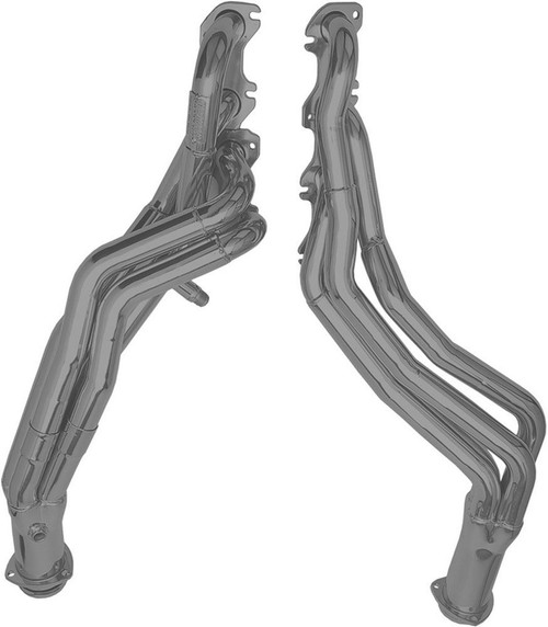 Headers - Tork-Step - 1-1/2 to 1-5/8 in Primary - 3 in Collector - Steel - Black Paint - Ford Modular - Mustang 1996-2004 - Pair