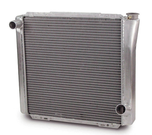 Radiator - 22.375 in W x 20 in H x 3 in D - Driver Side Inlet - Passenger Side Outlet - Aluminum - Natural - Each