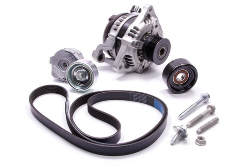 Alternator Kit - Mustang Boss 302 - 12V - 1-Wire - 150 amps Alternator / Belt / Pulley / Tensioner - Aluminum Case - Ford Coyote - Kit