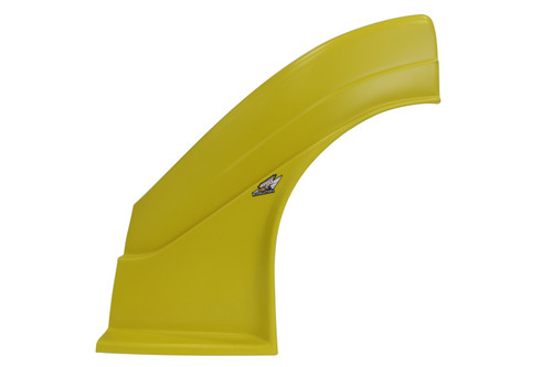 Fender - Driver Side - MD3 Evolution - Raised - Plastic - Yellow - Dirt Late Model - Each