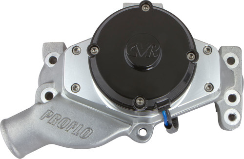 Water Pump - Electric - 1-3/4 in Hose Barb Inlet - Aluminum - Natural / Clear Anodized - Small Block Chevy - Kit