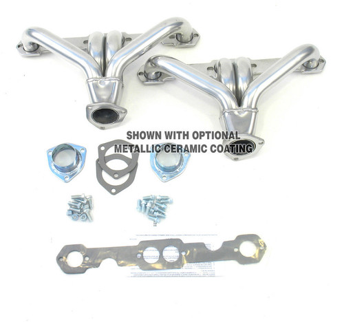 Headers - Tight Tuck - 1-5/8 in Primary - 2-1/2 in Collector - Steel - Natural - Small Block Chevy - Universal - Pair
