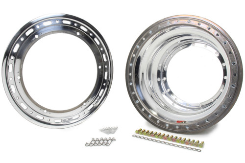 Wheel Shell - Outer - 15 x 11.25 in - Beadlock - Aluminum - Polished - Each