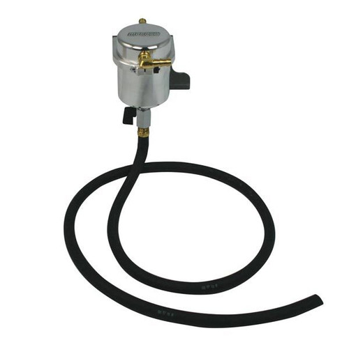 Air-Oil Separator - 2.875 in Diameter - 4.5 in Tall - 1/2 in NPT Female Inlet / Outlet - Aluminum - Polished - Chevy Camaro 2010-14 - Kit Air-Oil Separator - 2.875 in Diameter - 4.5 in Tall - 1/2 in NPT Female Inlet / Outlet - Aluminum - Polished - Chevy Camaro 2010-14 - Kit