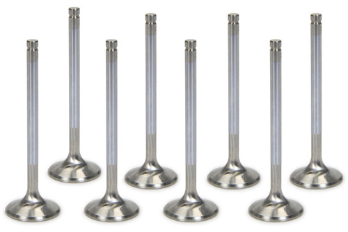 Exhaust Valve - 6000 Series - 1.570 in Head - 0.313 in Stem Diameter - 4.915 in Long - Small Block Chevy - Set of 8