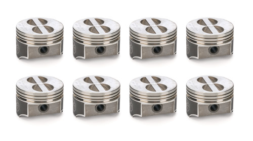 Piston - Speed Pro - Forged - 4.060 in Bore - 5/64 x 5/64 x 3/16 in Ring Grooves - Minus 6.10 cc - Coated Skirt - Small Block Chevy - Set of 8