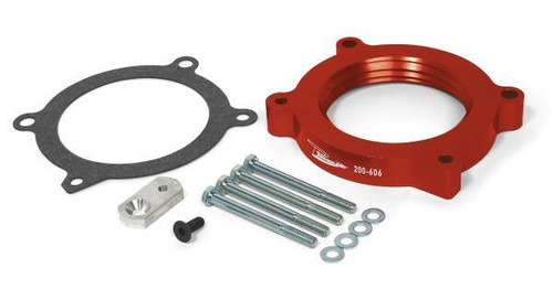 Throttle Body Spacer - Poweraid - 1 in Thick - Gasket / Hardware - Aluminum - Red Anodized - GM LS-Series - GM Fullsize SUV / Truck 2005-15 - Each