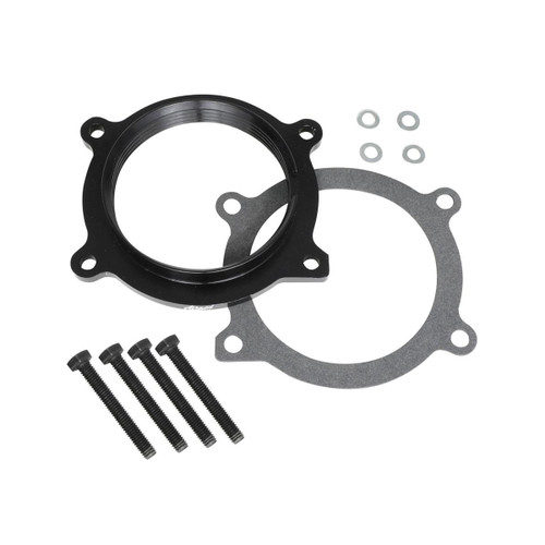 Throttle Body Spacer - Poweraid - 1 in Thick - Gasket / Hardware - Aluminum - Black Anodized - GM LS-Series - Chevy Camaro 2010-14 - Each