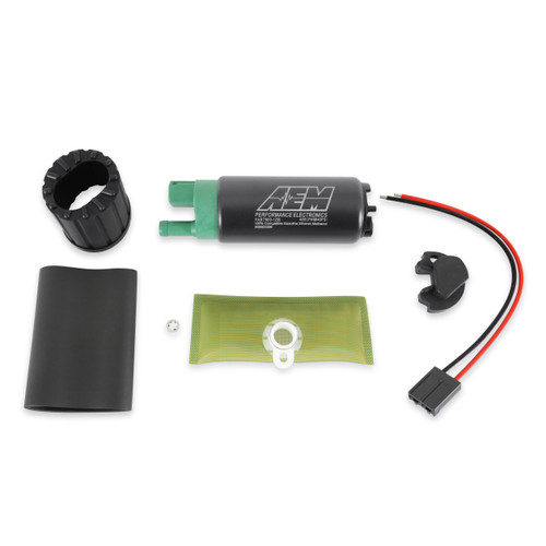 Fuel Pump - High Flow - Electric - In-Tank - 400 lph at 40 psi - 5/16 in Female Inlet - 5/16 in Hose Barb Outlet - Install Kit - E85 - Kit