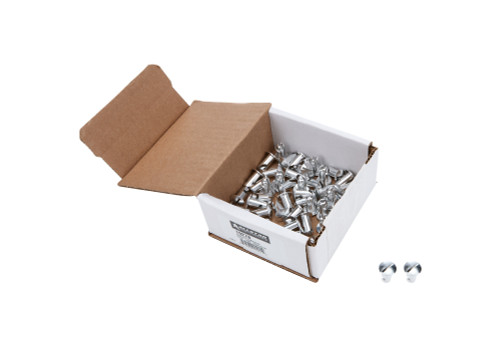 Quick Turn Fastener - Oval Head - Slotted - 5/16 x 0.500 in Body - Aluminum - Clear Anodized - Set of 50