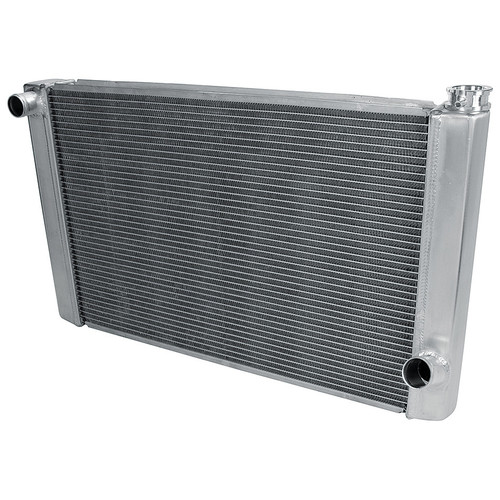 Radiator - 31 in W x 19 in H x 2.250 in D - Single Pass - Driver Side Inlet - Passenger Side Outlet - Aluminum - Natural - Each