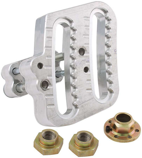 Panhard Bar Bracket - Frame Mount - Clamp-On - Adjustable - Aluminum - Natural - 2 in Square Tubing - Each