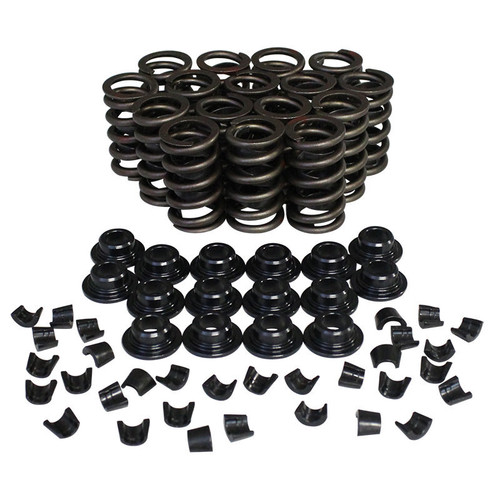 Valve Spring Kit - Single Spring / Damper - 430 lb/in Rate - 1.100 in Coil Bind - 1.265 in OD - Locks / Chromoly Retainers - Kit