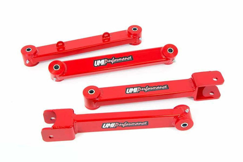 Trailing Arm and Tie Rod - Tubular - Polyurethane Bushings - Boxed - Steel - Red Powder Coat - Pontiac G8 2008-09 / Chevy Camaro 2010-14 - Kit