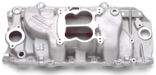 Intake Manifold - Performer 2-O - Spread / Square Bore - Dual Plane - Oval Port - Aluminum - Natural - Big Block Chevy - Each